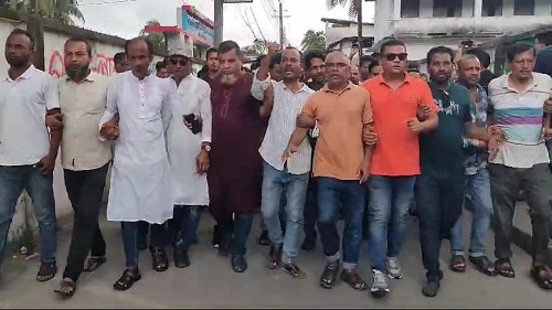 নলছিটিতে স্বেচ্ছাসেবকদল ও ছাত্রদলের বিক্ষোভ মিছিল অনুষ্ঠিত