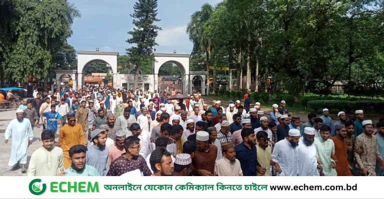 মহানবী (সা.) কে নিয়ে কটুক্তির প্রতিবাদে ইবিতে বিক্ষোভ