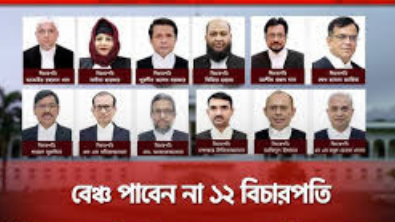১২ বিচারপতি বেঞ্চ পাবেন না