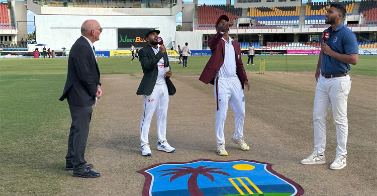 মিরাজের নেতৃত্বে টস জিতে ওয়েস্ট ইন্ডিজকে ব্যাটিংয়ে পাঠালো বাংলাদেশ