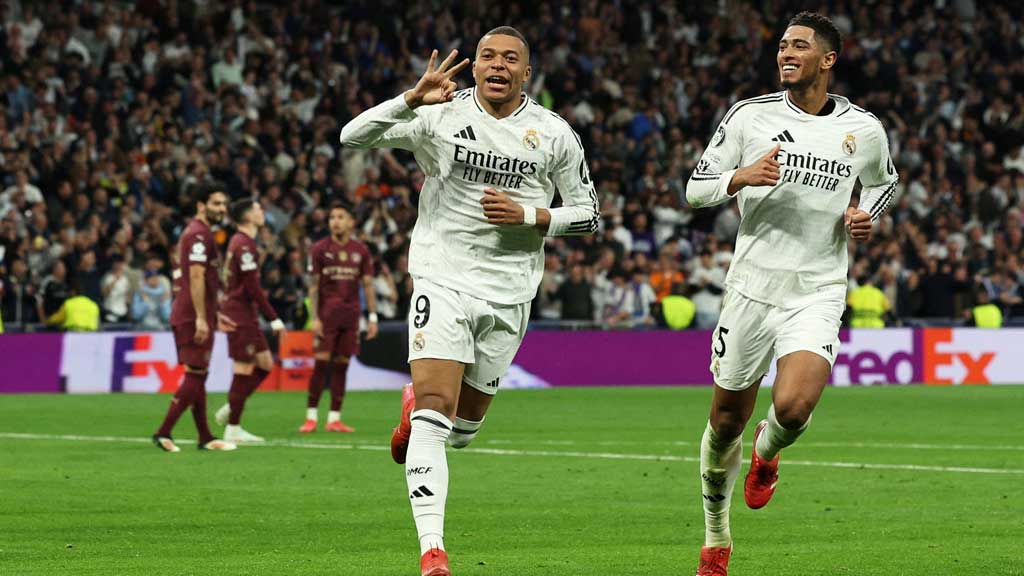 এমবাপের হ্যাটট্রিকে সিটিকে উড়িয়ে দিল রেয়াল মাদ্রিদ