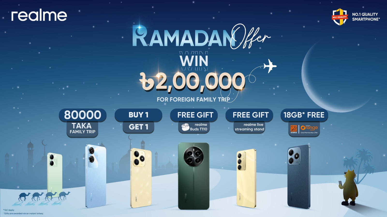 ফ্যামিলিসহ বিদেশ ট্যুরের অফার দিচ্ছে রিয়েলমি