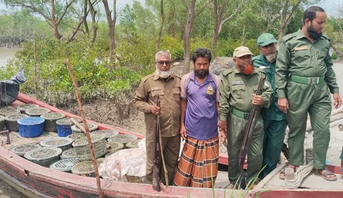 নিষেধাজ্ঞা উপেক্ষা করে সুন্দরবনে প্রবেশের দায়ে সাত জেলে আটক