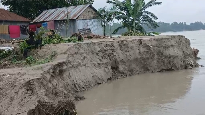 কুড়িগ্রাম জেলার বিভিন্ন স্থানে ভয়াবহ নদী ভাঙ্গন