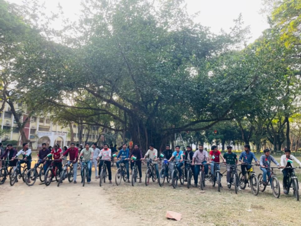 আন্তর্জাতিক ফিলিস্তিন সংহতি দিবসে ইবি বৈবিছাআ'র সাইকেল র‍্যালি